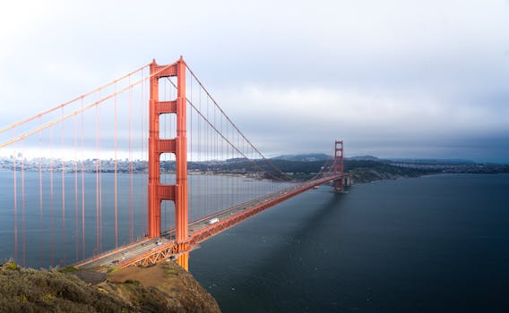 Golden Gate Bridge with festival decorations