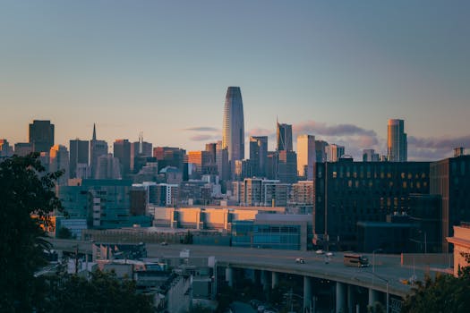 San Francisco skyline with historic buildings