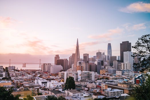 San Francisco skyline with sustainable buildings