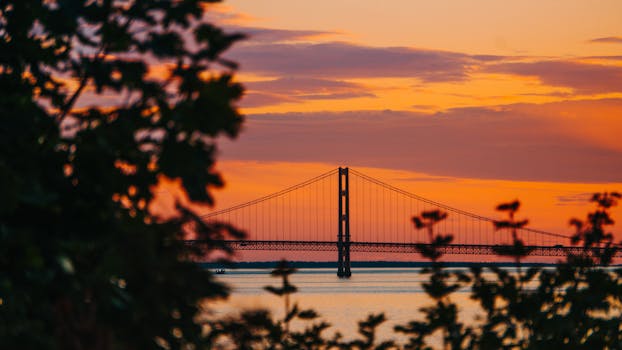 Golden Gate Bridge during sunset