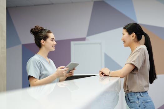 Visitors engaging with tech displays